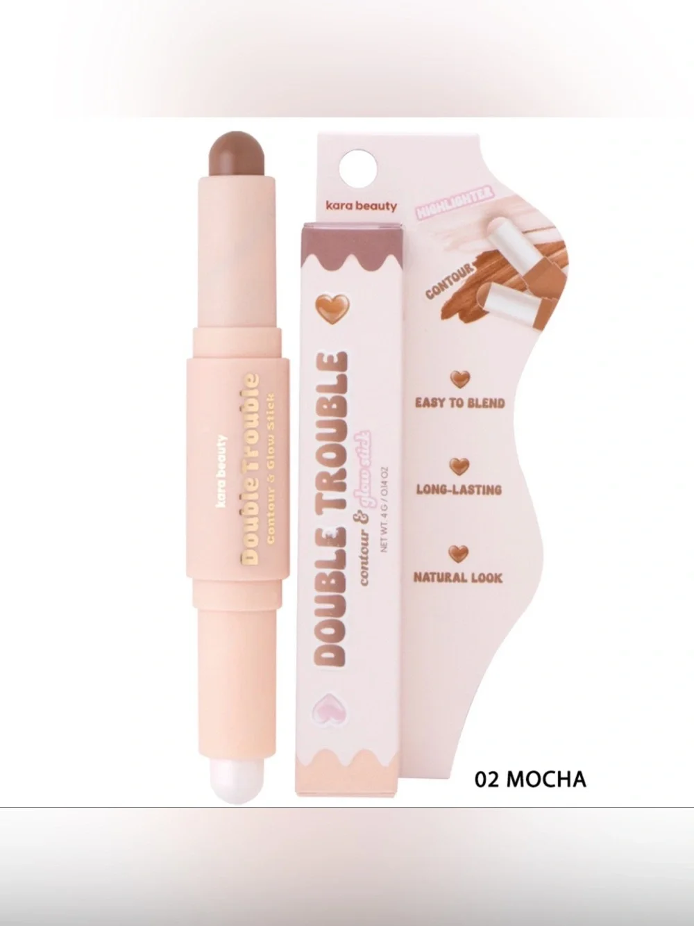 NIB Kara Beauty Double Trouble Contour & Glow Stick